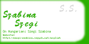 szabina szegi business card